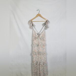 Arula Size X Floral Ruffle Tiered Summer Dress